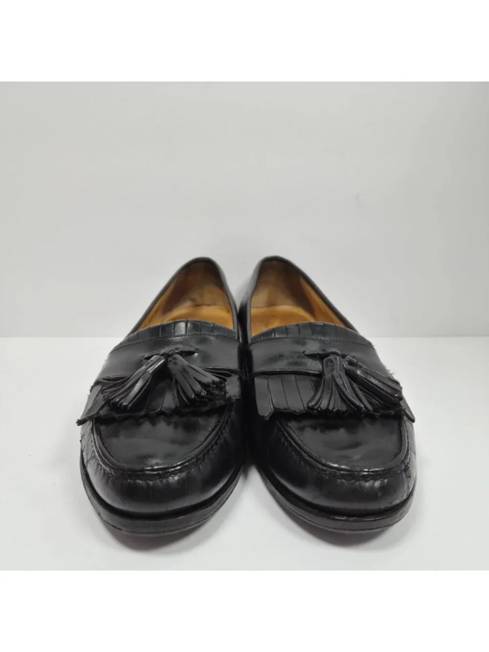 Cole Haan Men's Black Tassel Loafers Dress Shoes 03548 US Size 12 Made In Italy